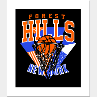 Forest Hill New York Throwback Basketball Posters and Art